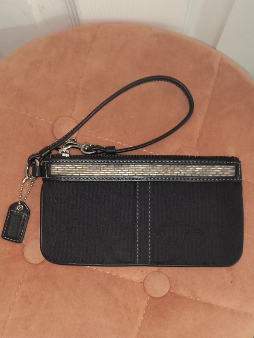 Vintage Coach Lurex Signature Wristlet